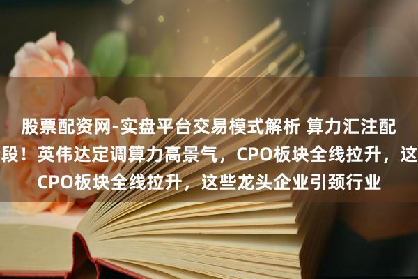 股票配资网-实盘平台交易模式解析 算力汇注配置迈入运营变嫌新阶段！英伟达定调算力高景气，CPO板块全线拉升，这些龙头企业引颈行业